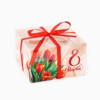 Коробка для капкейка &laquo;Любимой&raquo;, 16 &times; 16 &times; 10 см