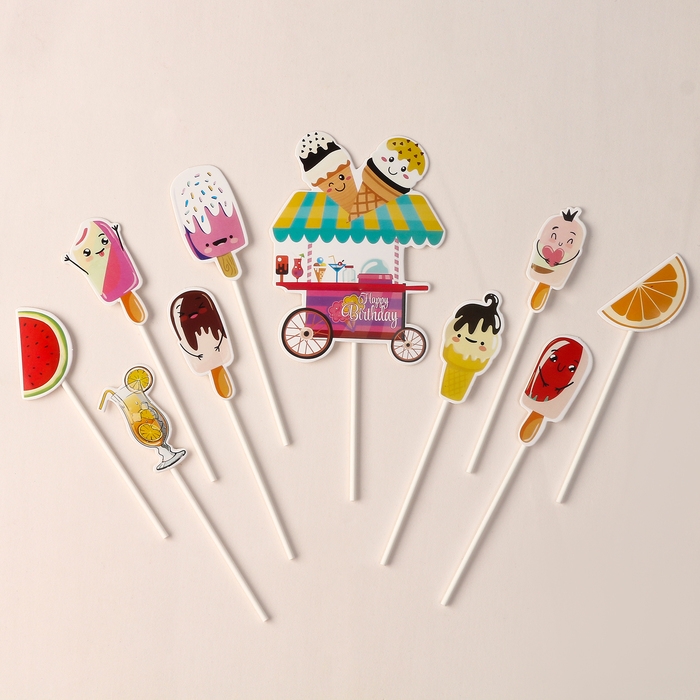 Набор топперов &laquo;Сладкая вечеринка&raquo;, набор 10 шт.