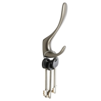 Крючок мебельный CAPPIO HEEL, двухрожковый, графит