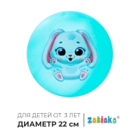 Мяч детский ZABIAKA &laquo;Зайчонок&raquo;, d=22 см, цвет МИКС