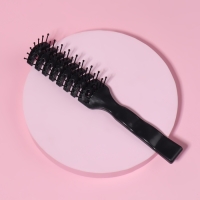 Расчёска массажная, вентилируемая, 3 &times; 19 см, цвет чёрный