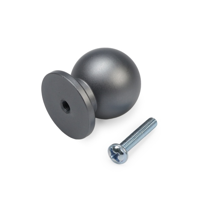 Ручка кнопка CAPPIO RK146, d=25 мм, цвет графит