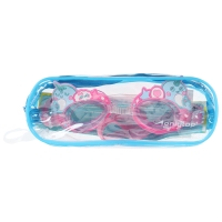 Очки для плавания детские ONLYTOP &laquo;Нарвалы&raquo;, беруши, цвет розовый