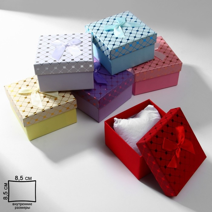 Коробочка подарочная под браслет/часы &laquo;Кубики&raquo;, 9&times;9 (размер полезной части 8,5&times;8,5 см), цвет МИКС