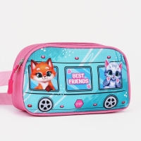 Сумка поясная детская для девочки &laquo;Лучшие друзья&raquo; 20х11х4см