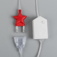 Гирлянда &laquo;Бахрома&raquo; 2.4 &times; 0.7 м с насадками &laquo;Шарики&raquo;, IP20, прозрачная нить, 108 LED, свечение мульти, 8 режимов, 220 В