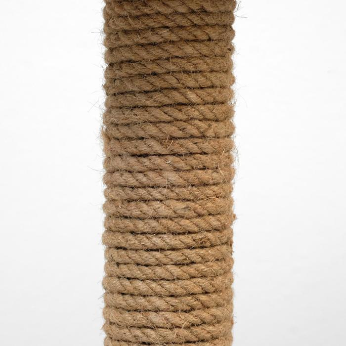 Когтеточка малая Когтеточка малая "Арена" с игрушкой, 40 х 40х 50 см, джут, серая с лапками