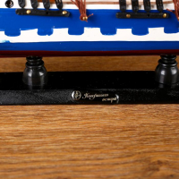 Корабль сувенирный средний &laquo;Всадник&raquo;, паруса синие, микс, 43х8,5х39 см