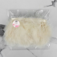 Тесьма с перьями марабу, 8-10 см, 5 &plusmn; 0,5 м, цвет бежевый