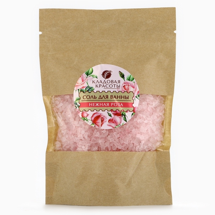 Соль для ванны с ароматом нежной розы, 150 г