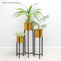 Набор кашпо на подставке &laquo;Иллюзион&raquo;, d=13,9/16,3/18 см