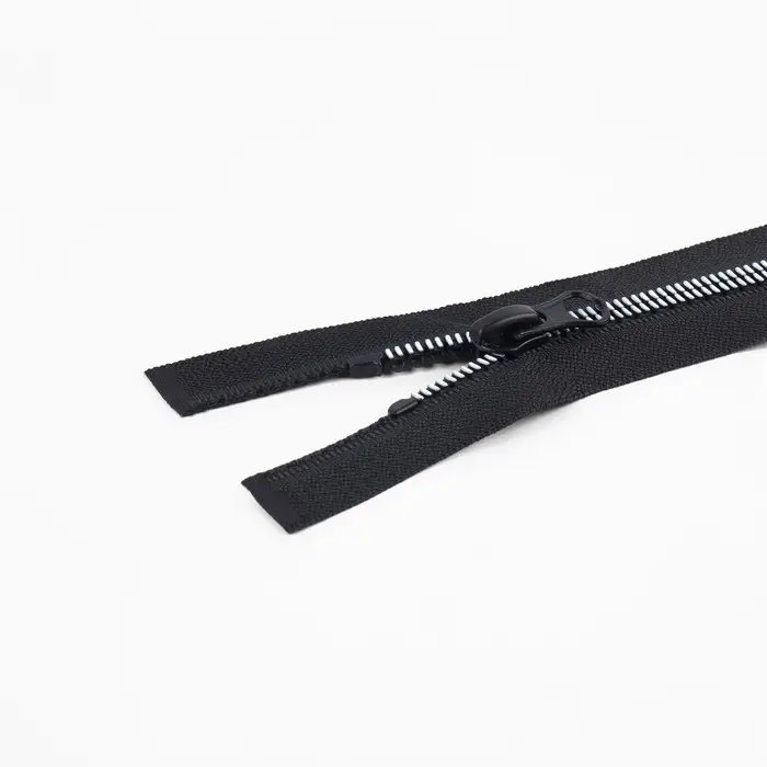 Молния &laquo;Трактор&raquo;, №5, разъёмная, замок автомат, 70 см, чёрная, белая