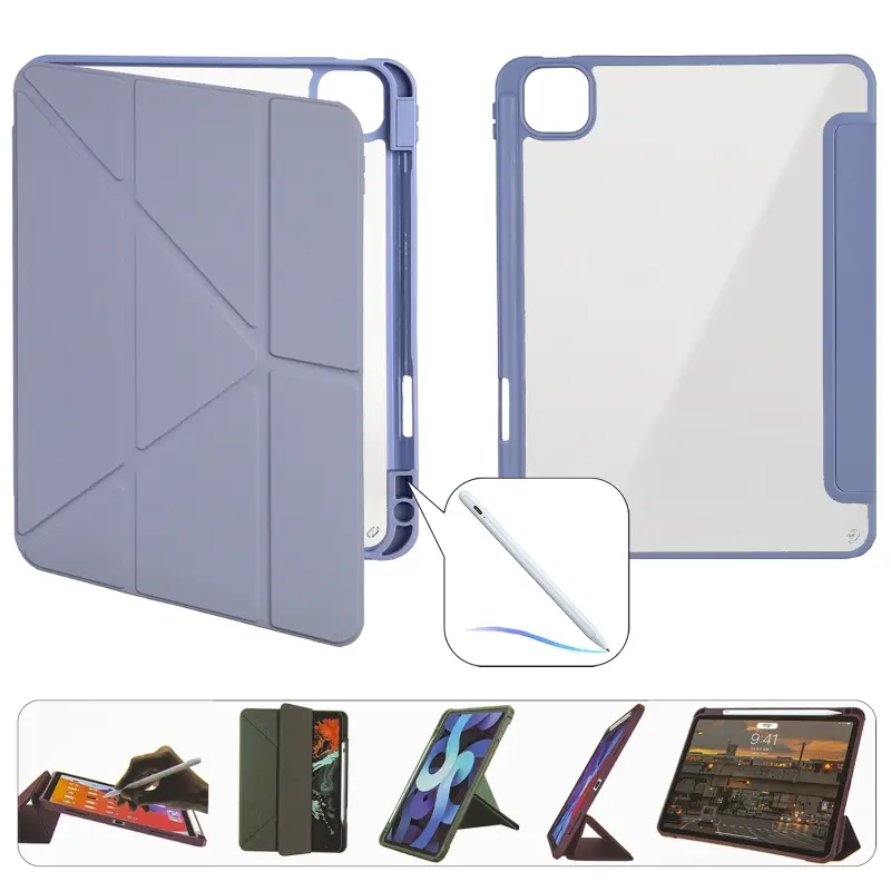 Чехол-книжка iPd Pro 11 (2021/2022) Smart Case Crystal Folio (Pencil) Lavender Grey
