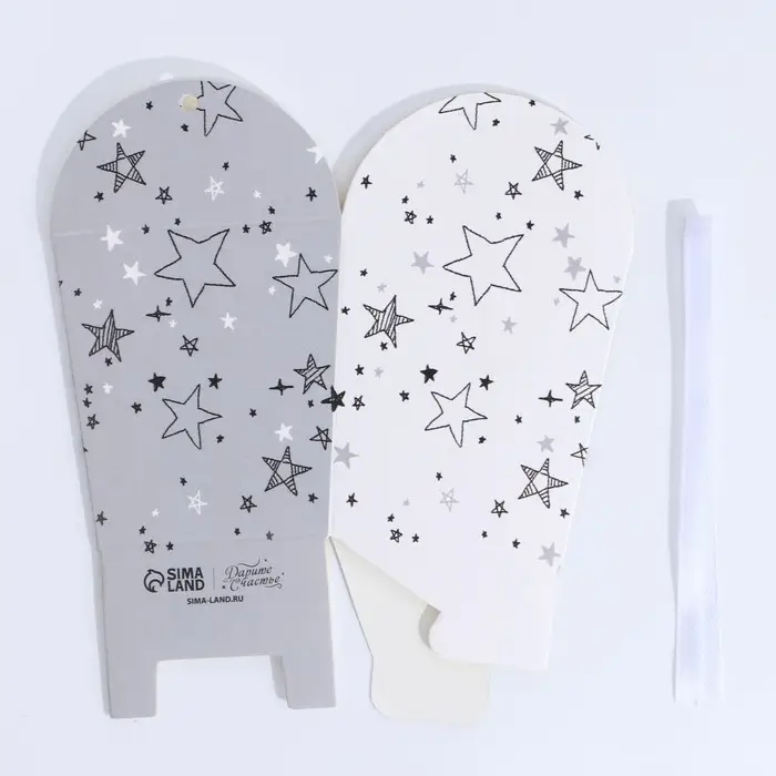 Коробка бонбоньерка, упаковка подарочная, &laquo;Звёзды&raquo;, 8 х 7.5 х 6 см см