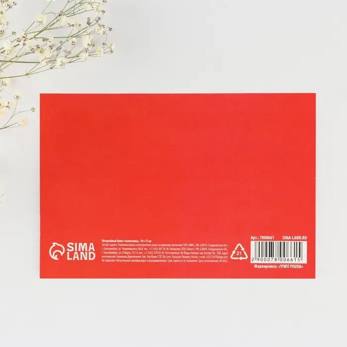 Открытка, лотерейный билет &laquo;Замур-р-рчательное будущее&raquo;, 10 х 15 см.