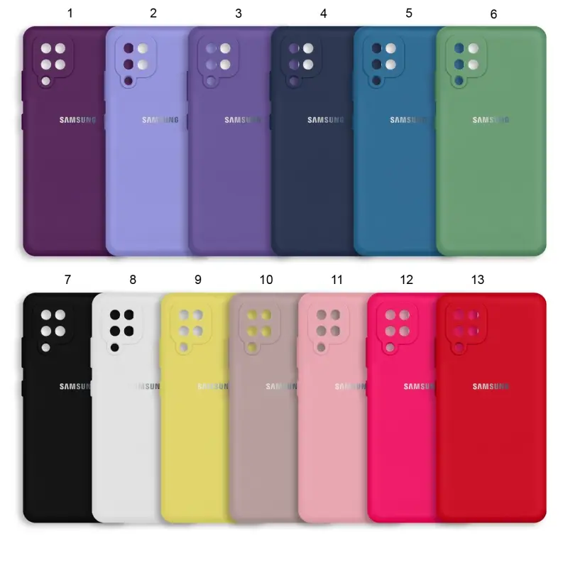 Чехол Samsung A12 Silicone Cover (с лого)