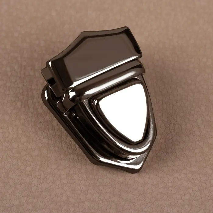 Застёжка для сумки, 3&times;2 см, цвет чёрный никель