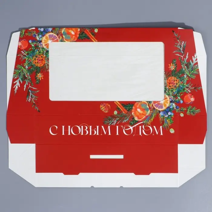 Коробка складная &laquo;Зимние фрукты&raquo;, 20 х 12 х 4 см