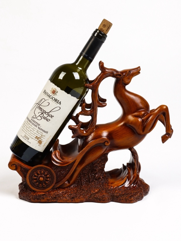 Подставка для бутылки "Олень" под дерево, 17.12.28см