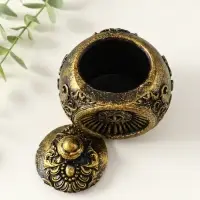 Шкатулка для украшений &laquo;Флоренция&raquo; 10&times;9 см, гипс, старое золото