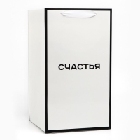 Переноска для цветов с вкладышем для фиксации, &laquo;Счастье&raquo;, белый, 35 х 20 х 20 см