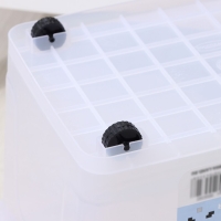 Контейнер для хранения с крышкой RICCO, 35 л, 50&times;31&times;28 см, на колёсах, прозрачный