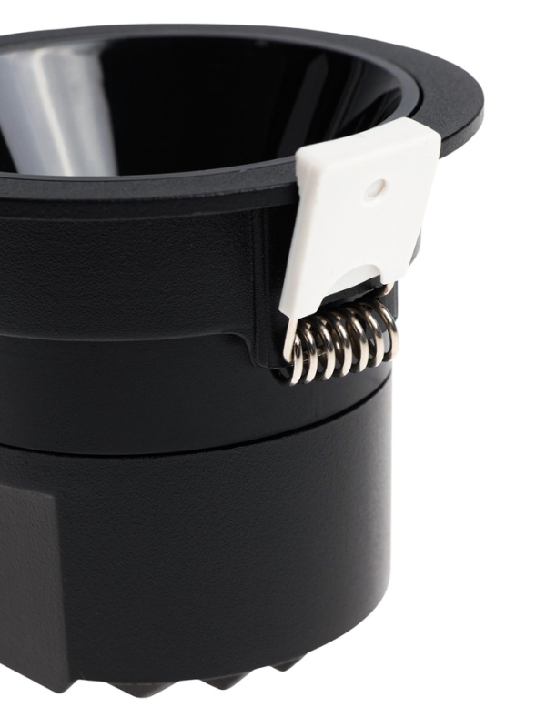 Светильник светодиодный встраиваемый, поворотный, 6Вт, 4000К, с драйвером, D75, черный