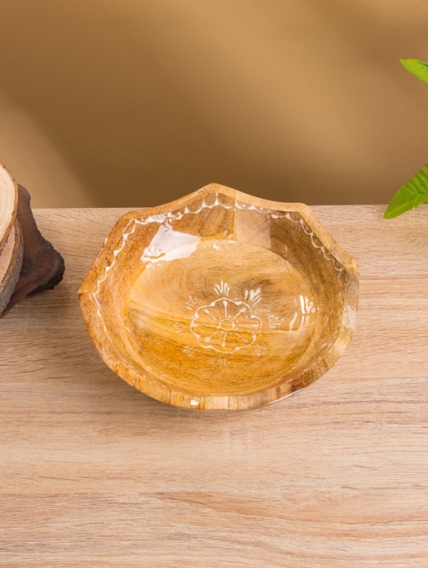 Салатник "Пряник" дерево манго 20х20х8 см