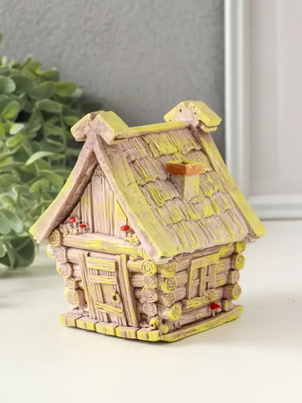 Шкатулка для украшений &laquo;Избушка&raquo; 12&times;11&times;9 см, гипс, коричневый