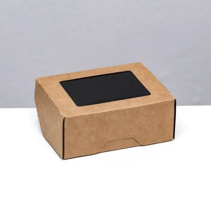 Контейнер на вынос, чёрный вельвет, 10&times;8&times;4 см, 350 мл