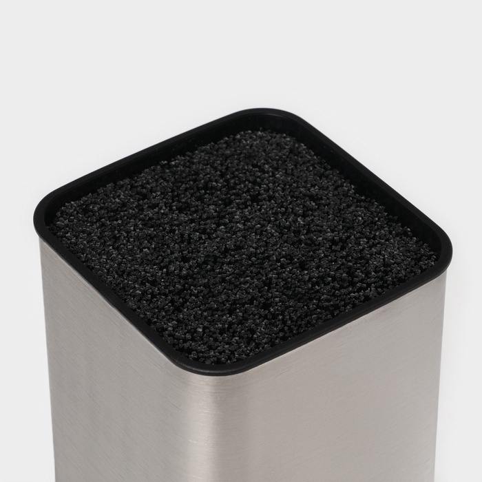 Подставка для ножей с наполнителем Magistro &laquo;Металлик&raquo;, 22,5&times;9,5&times;9,5 см, серебристая