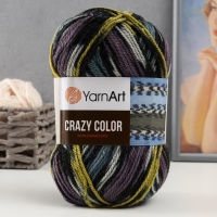 Пряжа "Crazy color" 25% шерсть, 75% акрил 260м/100гр (170)