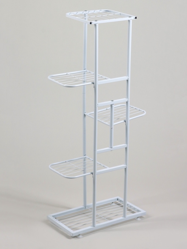 Подставка для цветов Greengo, 5 полок, 44 &times; 22 &times; 95 см, напольная, металл, белая