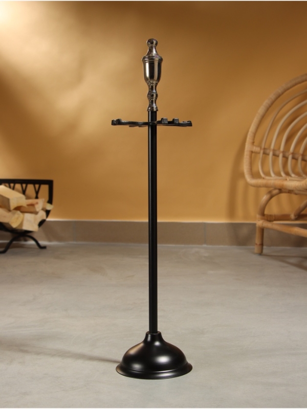 Каминный набор "Вьюга" сталь, 4 предмета, 13х13х61 см