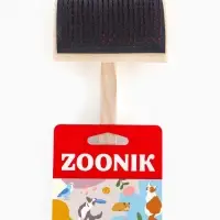 Щетка-пуходёрка деревянная ZOONIK полукруглая, большая с каплей, 85&times;55 см