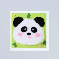 Вышивка по фетру "Панда", 20,5*20,5 см, цвет зеленый