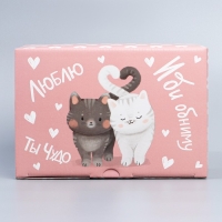 Коробка подарочная сборная, упаковка, &laquo;Иди обниму&raquo;, 22 х 15 х 10 см