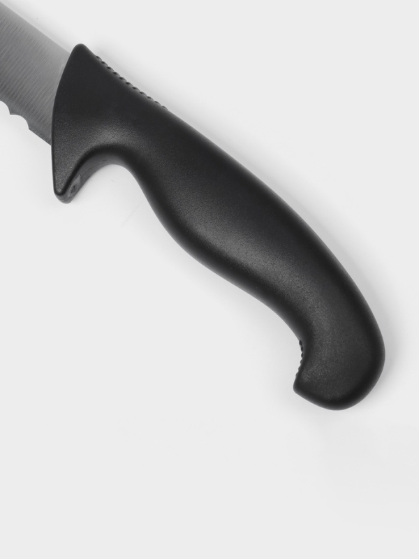 Нож хлебный, лезвие 24.5 см, черная ручка