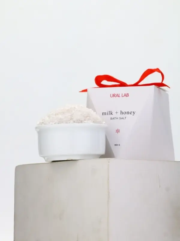 Соль для ванны в коробке с атласным бантом, 150 г, URAL LAB