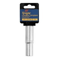 Головка торцевая шестигранная удлиненная ТУНДРА, под квадрат 1/2", 13 мм, CrV