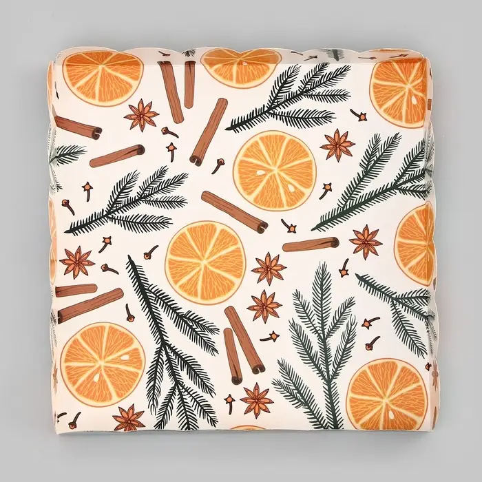 Коробка для печенья, кондитерская новогодняя упаковка, &laquo;Чудеса случаются&raquo;, 21&times;21&times;3 см