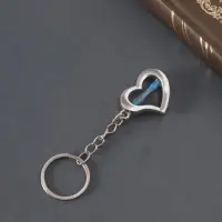 Брелок металл "Песочные часики в сердце" 3х2,5 см