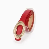 Ремень жен 04-01-01-04, Июнь2513, 2,4*0,3*110 см, без винта, пряж золото, гвоздик, крачный   1090316