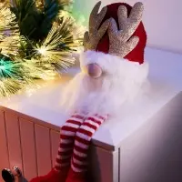 Фигура текстиль &laquo;Гном красная шапочка&raquo; 33 см, 1 LED, от батареек AG13&times;3, свечение тёплое белое