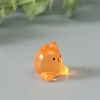 Сувенир эпоксидная смола флюоресцентный "Зайчики" набор 6 шт 1,7х1,8х2 см