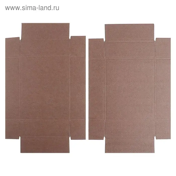 Коробка сборная без печати крышка-дно бурая без окна 18 х 15 х 5 см