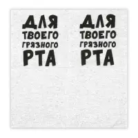 Салфетки бумажные однослойные Гармония цвета "Для твоего грязного рта" 24*24 см, 20 шт