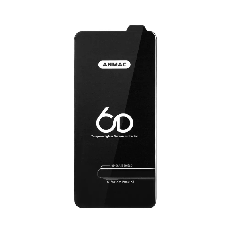 Защитное стекло XM Poco X5 Anmac 6D Black без упаковки Арт.1137446