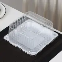 Дно для тортницы пластиковое одноразовое ИП-43, 18,5&times;18,5&times;10,5 см, внутренний 16&times;16&times;10 см, 480 шт/уп