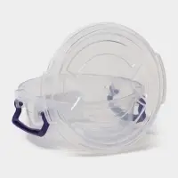 Контейнер пищевой, 300 мл, d=12 см, h=5 см, круглый, прозрачный, голубой